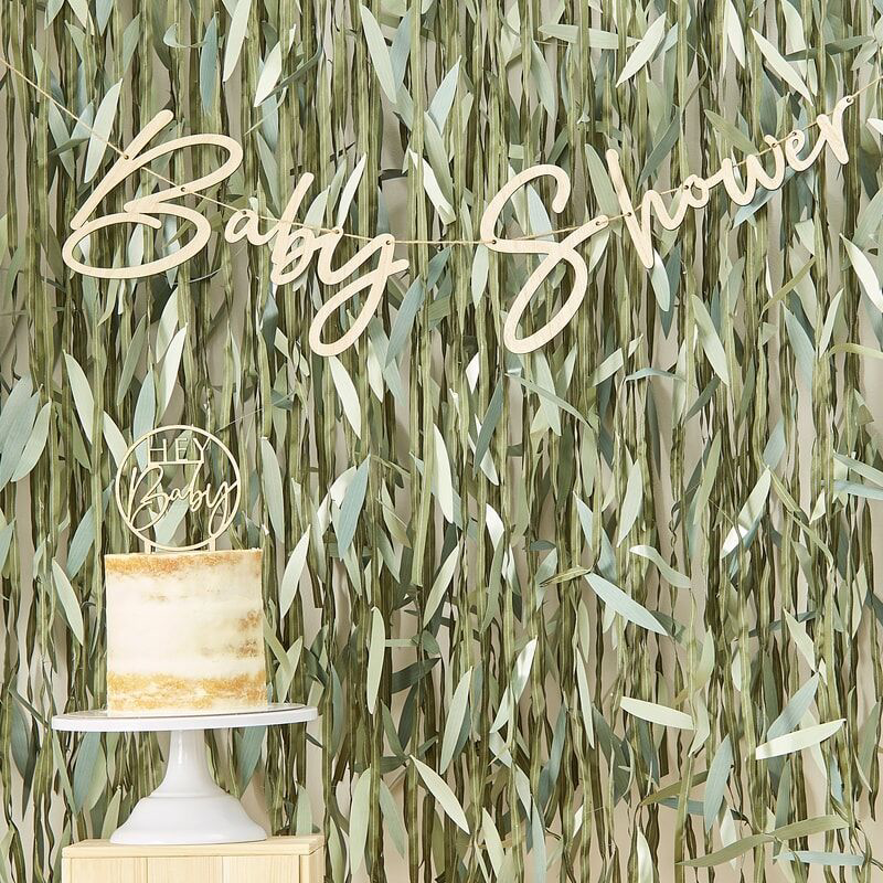 Slika za Ginger Ray® Natpis iz drveta na konopcu Baby Shower Botanical