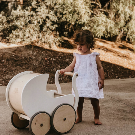 Kinderfeets® Lesen voziček za lutke in urjenje hoje White