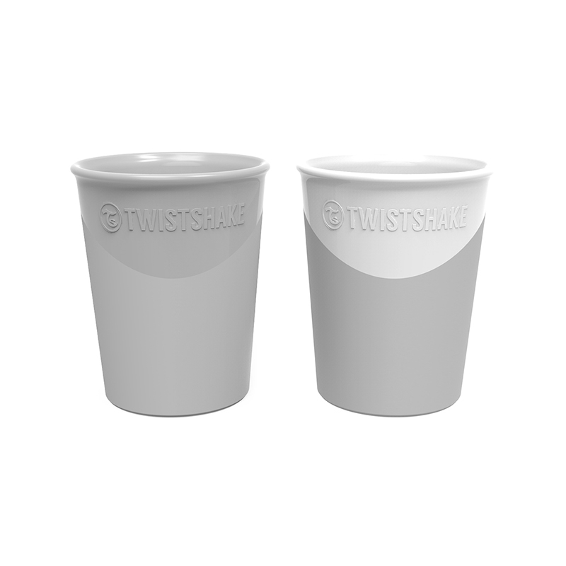 Twistshake® 2x Kozarček Grey&White 170ml (6+m)