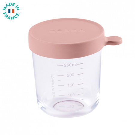 Slika Beaba® Steklena posodica za shranjevanje 250ml Pink