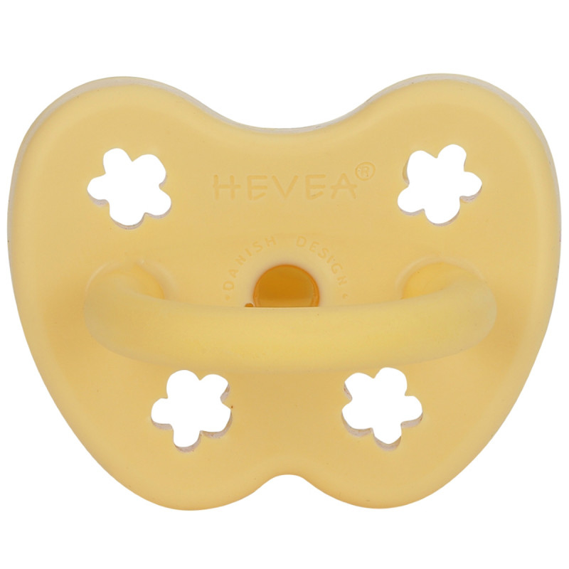 Hevea® Ortodontska duda iz kavčuka Colourful (3-36m) Banana