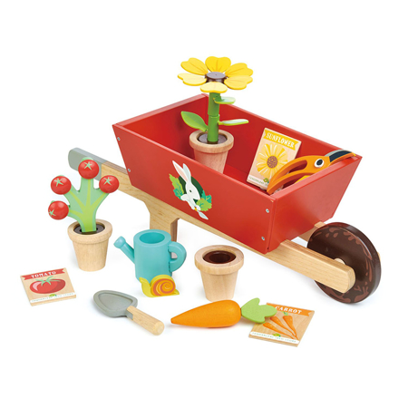 Slika Tender Leaf Toys® Samokolnica Garden Wheelbarrow Set