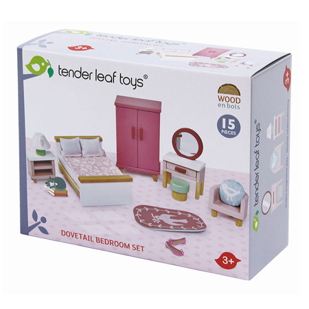 Tender Leaf Toys® Spalnica za lutke Dolls House Bedroom Furniture