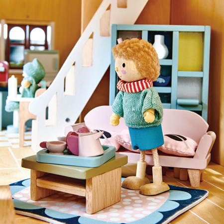 Tender Leaf Toys® Dnevna soba za lutke Dolls House Sitting Room Furniture