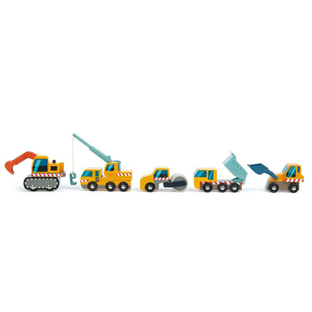 Tender Leaf Toys® Gradbena vozila Construction Site