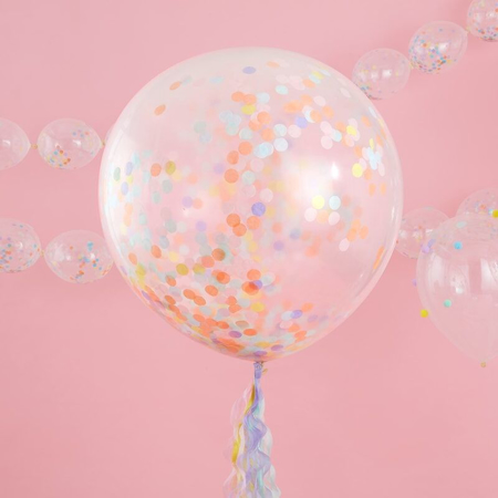 Slika Ginger Ray® Veliki baloni s konfeti Pastel Party 3 kosi