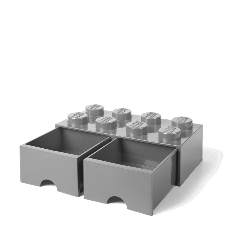 Lego® Škatla za shranjevanje s predali 8 Medium Stone Grey