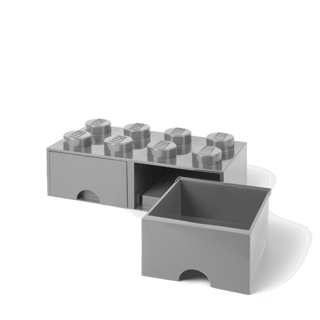 Lego® Škatla za shranjevanje s predali 8 Medium Stone Grey