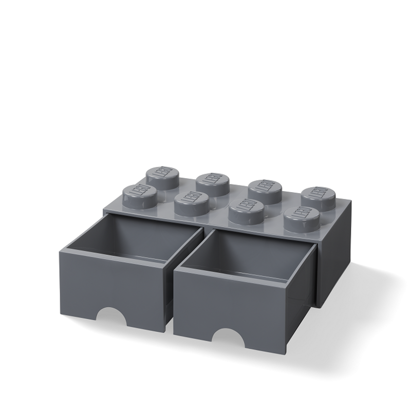 Lego® Škatla za shranjevanje s predali 8 Dark Grey