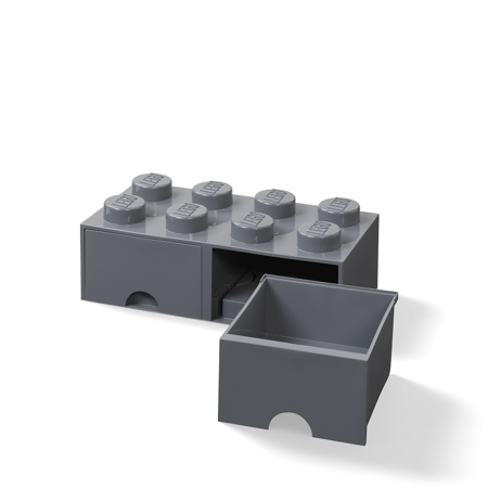 Picture of Lego® Storage Box with Drawers 8 Dark Grey