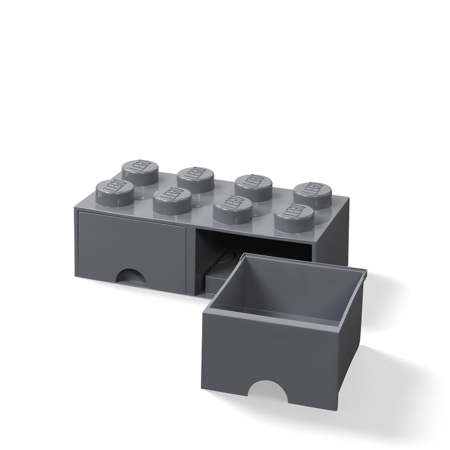 Lego® Škatla za shranjevanje s predali 8 Dark Grey