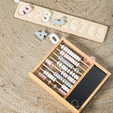 Jollein® Otroško leseno računalo Pink/Grey
