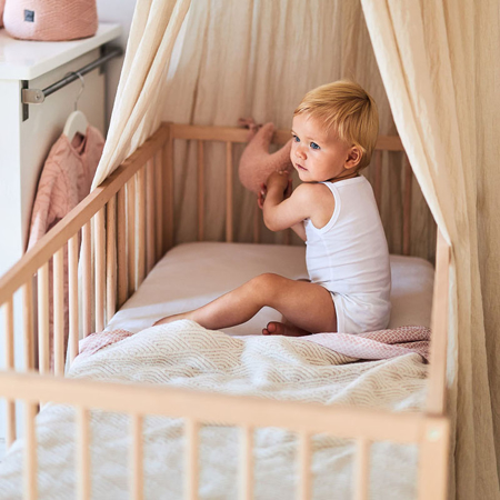 Slika za Jollein® Pamučna plahta Pale Pink 120x60