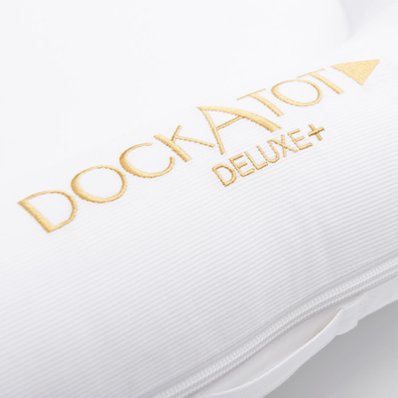 DockAtot® Bombažna prevleka za gnezdece Deluxe+ Pristine White (0-8 m)