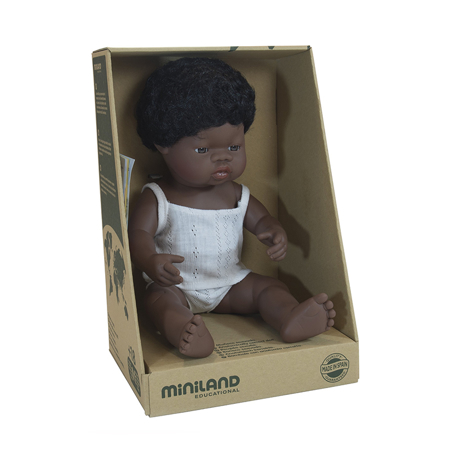 Miniland® Dojenček African Boy 38cm