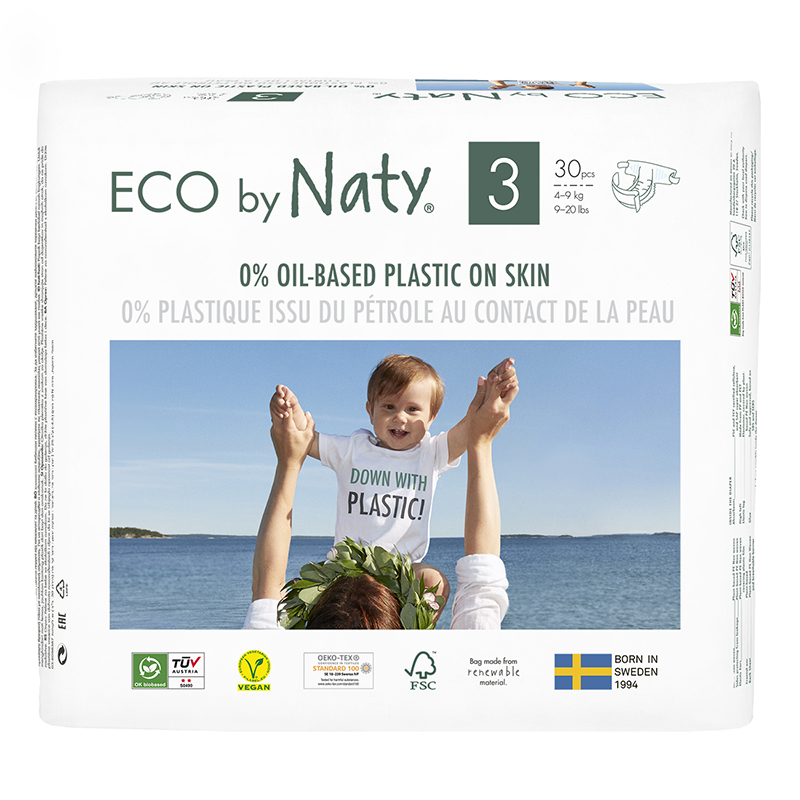Eco by Naty® Ekološke plenice 3 (4-9 kg) 30 kosov