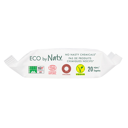 Eco by Naty® Osvežilni robčki Travel Pack 20 kosov