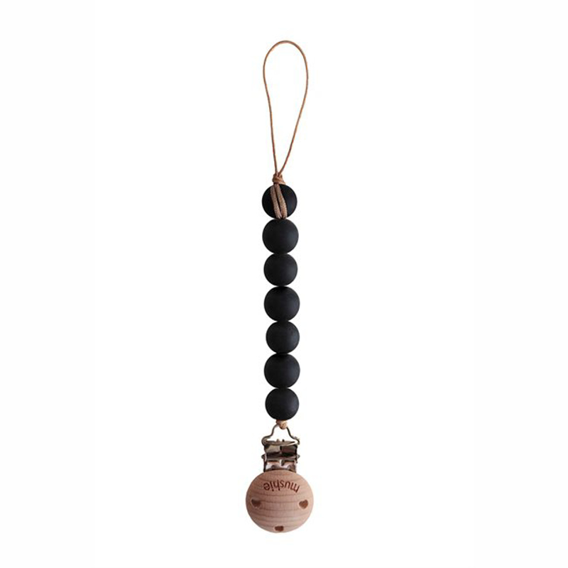 Immagine di Mushie® Porta ciuccio Halo Black