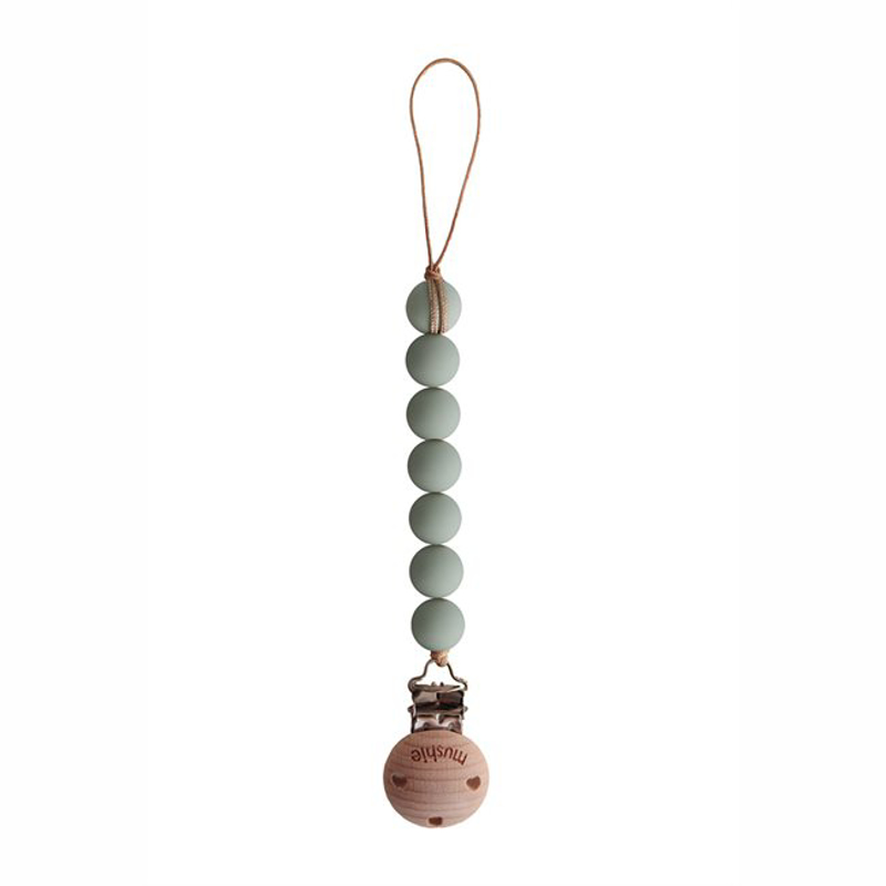 Picture of Mushie® Pacifier Clips Halo Sage