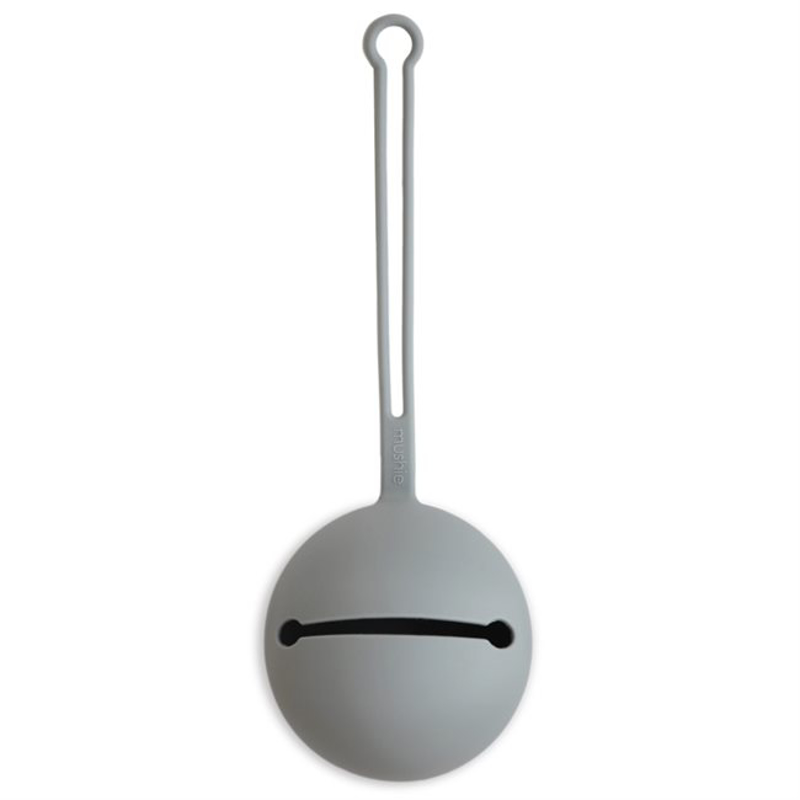 Picture of Mushie® Silicone Pacifier Holder Case Stone