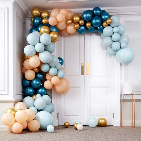 Slika Ginger Ray® Lok iz balonov Luxe Teal & Gold Chrome