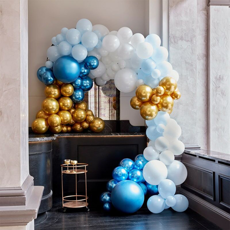 Slika Ginger Ray® Lok iz balonov Luxe Blue & Gold