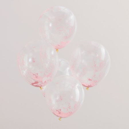 Slika Ginger Ray® Baloni s konfeti Pastel Pink