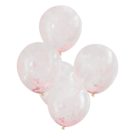 Ginger Ray® Baloni s konfeti Pastel Pink