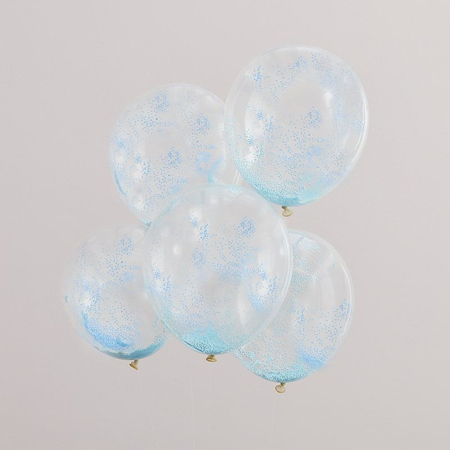 Slika Ginger Ray® Baloni s konfeti Pastel Blue