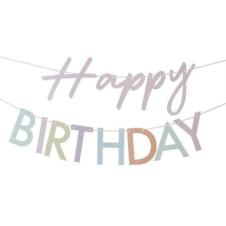 Ginger Ray® Viseči napis Mix It Up Happy Birthday Pastel