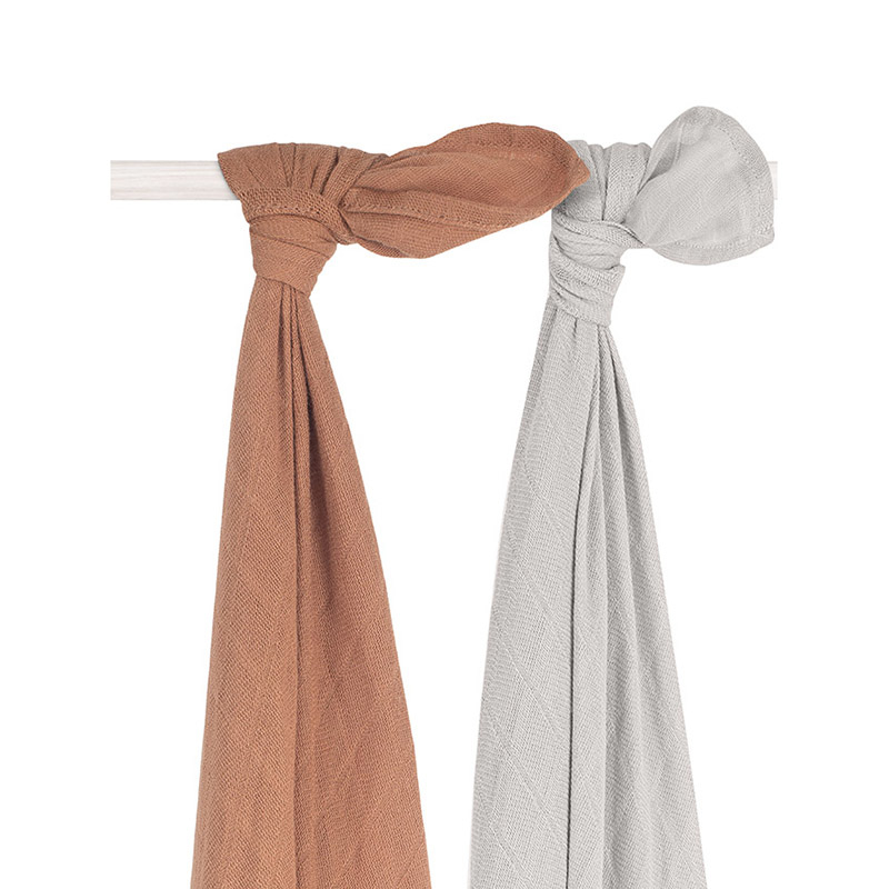 Picture of Jollein® Muslin Multi Cloth Bamboo Caramel 2pcs. 115x115