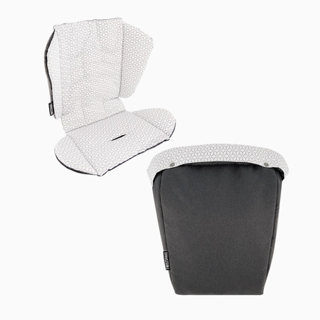 Twistshake® Podloga za voziček + zimska vreča za noge  Black