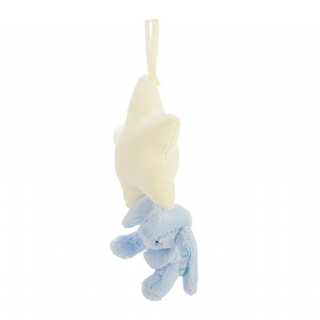 Jellycat® Glasbena obešanka Bashful Blue Bunny 28cm