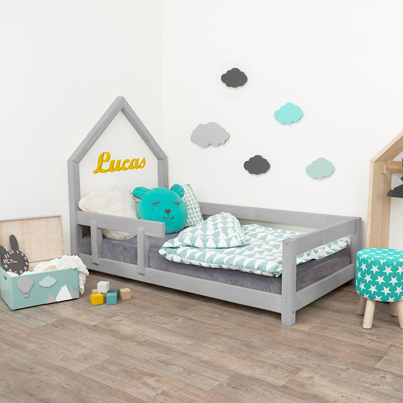 Benlemi® Otroška postelja Poppi 200x90 Grey