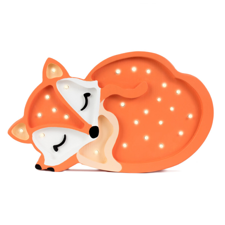 Slika Little Lights® Ročno izdelana lesena lučka Fox Wild Orange