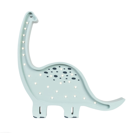 Little Lights® Ročno izdelana lesena lučka Dino Diplodocus Prehistoric Blue