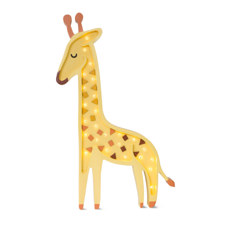 Slika Little Lights® Ročno izdelana lesena lučka Giraffe Yellow