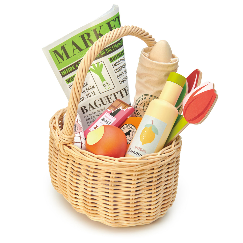 Tender Leaf Toys® Nakupovalni košek Wicker shopping basket