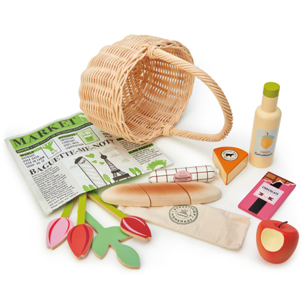 Tender Leaf Toys® Nakupovalni košek Wicker shopping basket