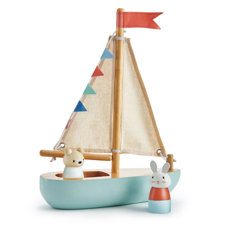 Slika Tender Leaf Toys® Lesena jadrnica Sailaway Boat