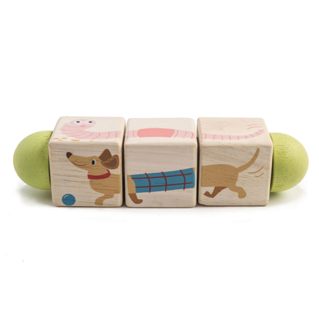Tender Leaf Toys® Lesene vrtljive kocke Twisting Cubes