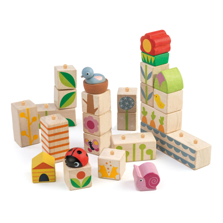 Tender Leaf Toys® Lesene kocke Garden Blocks