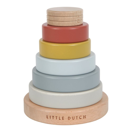 Slika Little Dutch® Leseni obročki Stožec Pure & Nature