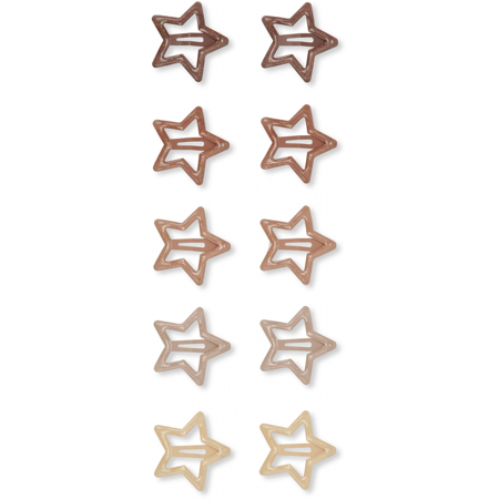 Slika Konges Sløjd® Špangice 10 kos Star Glitter Rose