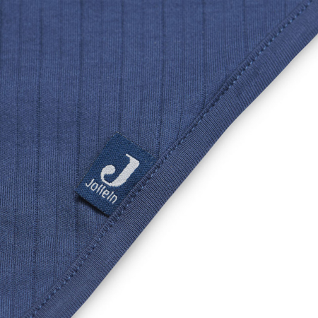Jollein® Bombažni slinček Basic Stripe Jeans Blue 2 kosa