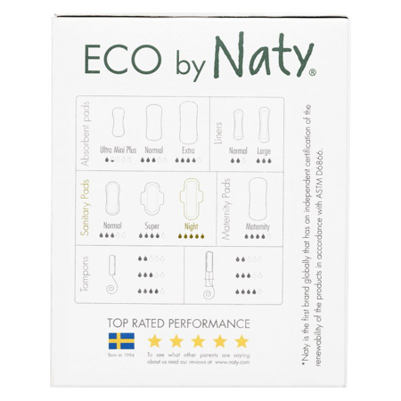 Eco by Naty® Higienski vložki NIGHT 10 kosov