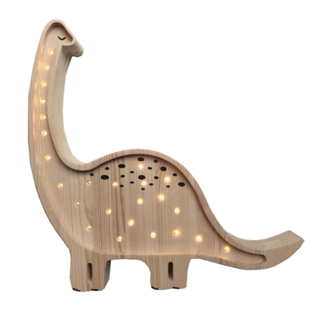 Slika Little Lights® Ročno izdelana lesena lučka Dino Diplodocus Jurassic Wood