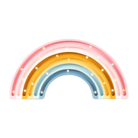 Slika Little Lights® Ročno izdelana lesena lučka Rainbow Retro