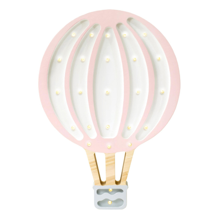 Slika Little Lights® Ročno izdelana lesena lučka Hotairbaloon Powder Pink