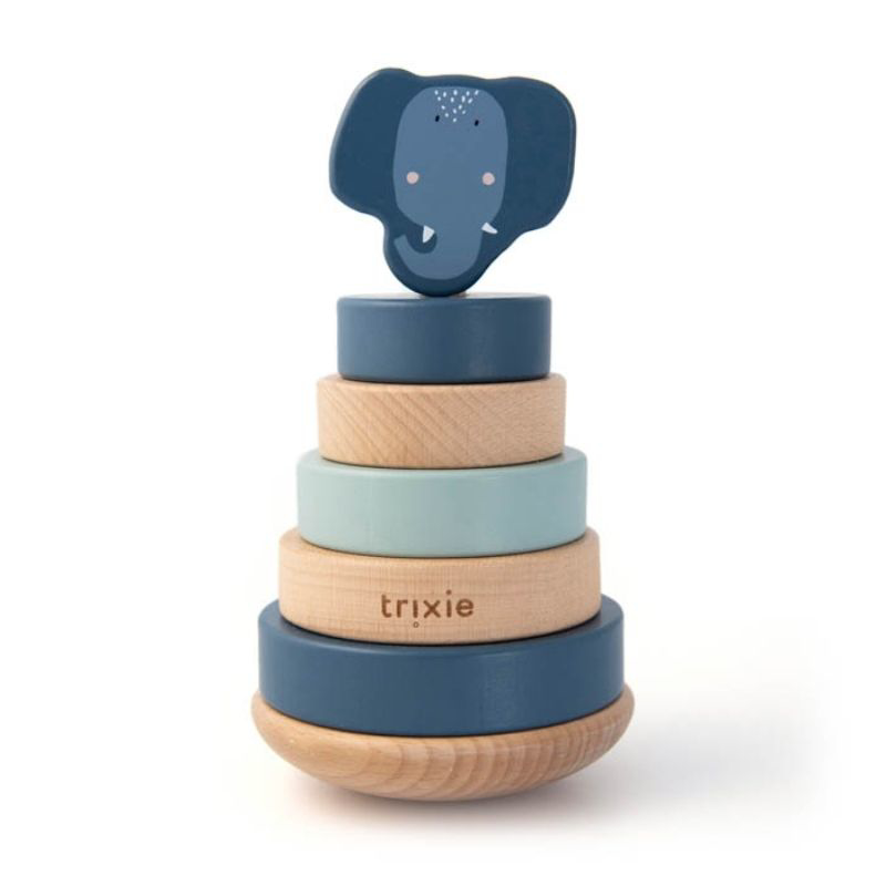 Trixie Baby® Leseni obroči za zlaganje Mrs. Elephant